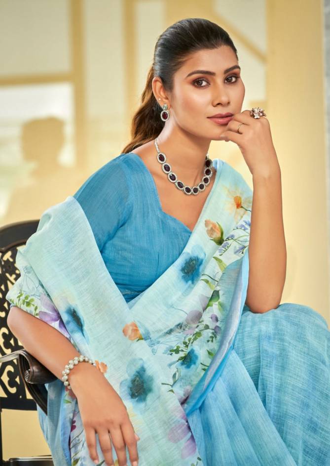 Vidhya Vol 5 By LT Linen Cotton Printed Sarees Wholesale Price In Surat